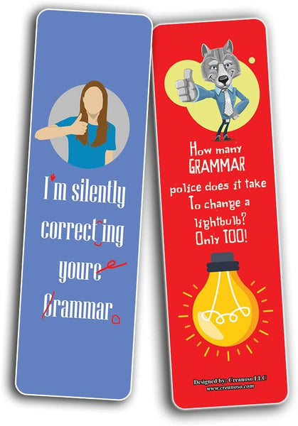 funny english grammar mistakes Bookmarks (2-Sets X 6 Cards)