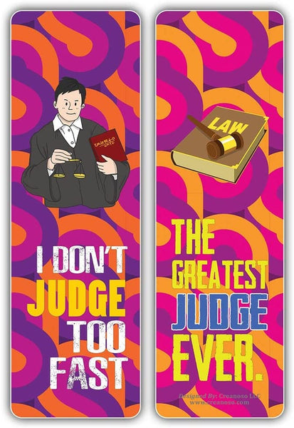 Creanoso I am a Judge Bookmarks (10-Sets X 6 Cards) â€“ Daily Inspirational Card Set â€“ Interesting Book Page Clippers â€“ Great Gifts for Adults and Teens