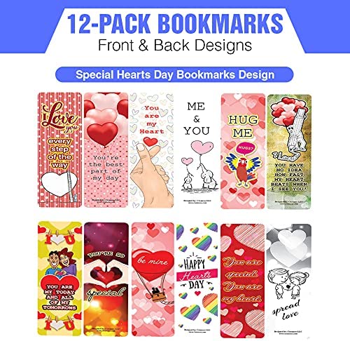 Special Hearts Day Bookmarks (2-Sets X 6 Cards)