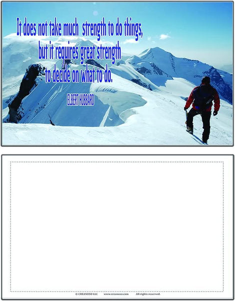 Creanoso Inspirational Quotes Stay Strong Theme Postcards (60 Pack)- Positive Affirmation Sayings Cards - Encouragement Gifts - for Men Women Adults Teens Kids Entrepreneur Family Friends