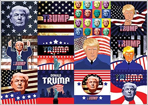 Creanoso Trump President Collectors Stickers (10-Sheet) ÃƒÂ¢Ã¢â€šÂ¬Ã¢â‚¬Å“ Total 120 pcs (10 X 12pcs) Individual Small Size 2.1 x 2. Inches , Waterproof, Unique Personalized Themes Designs, Any Flat Surface DIY Decoration Art Decal for Boys & Girls, Child