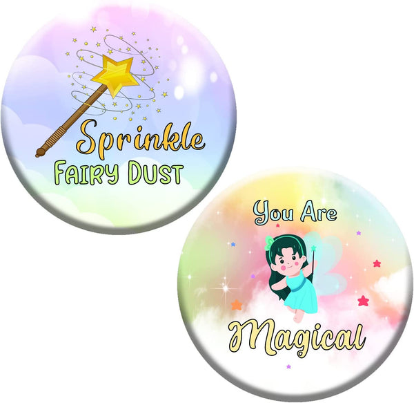 Creanoso Cute Fairies Pin buttons (1-Set X 10 Buttons) - Stocking Stuffers Premium Quality Gift Ideas for Children, Teens, & Adults - Corporate Giveaways & Party Favors