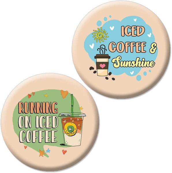 Fun Quotes for Coffee Addict Buttons (1-Set X 10 Buttons)