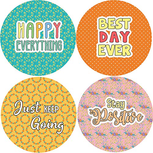 Creanoso Affirmation Stickers - Confetti Words to Inspire (10-Sheet) - Classroom Reward Incentives for Students - Stocking Stuffers Party Favors & Giveaways for Children, Teens & Adults