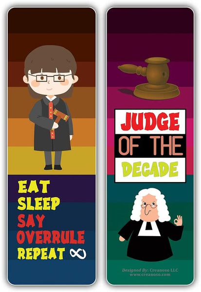 Creanoso I am a Judge Bookmarks (10-Sets X 6 Cards) â€“ Daily Inspirational Card Set â€“ Interesting Book Page Clippers â€“ Great Gifts for Adults and Teens