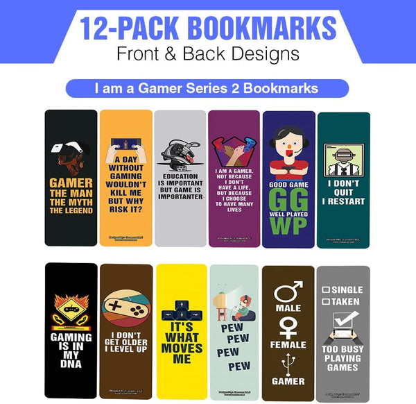 I am a Gamer Series 2 Bookmarks (2-Sets X 6 Cards)