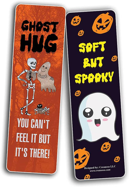 Creanoso Funny Ghost Bookmarks (12-Pack) - Stocking Stuffers Incentive Gift Ideas for Ghost Lovers