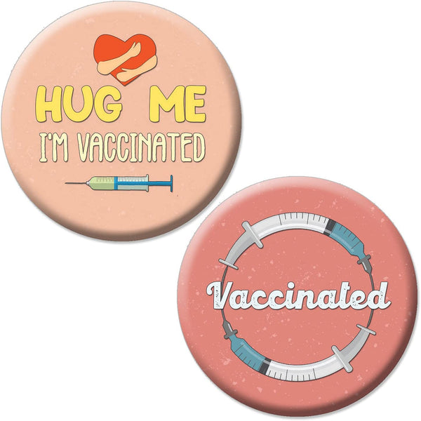 I Got My Vaccine Pin Buttons (1 Set X 10 Designs)