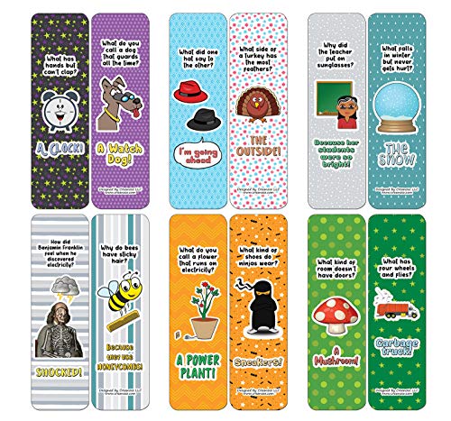 Creanoso Jokes for Kids Series Bookmarks Cards - Series 2 (30-Pack) - Classroom Reward Incentives for Students and Children - Stocking Stuffers Party Favors & Giveaways for Teens & Adults