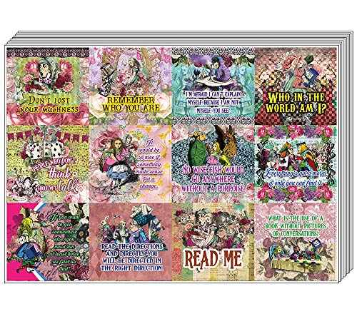 Creanoso Anne of Green Gables Stickers (5-Sheet) â€“ Total 60 pcs (5 X 12pcs) Individual Small Size 2.1" x 2", Unique Personalized Themes Designs, Flat Surface DIY Decoration Art Decal for Children