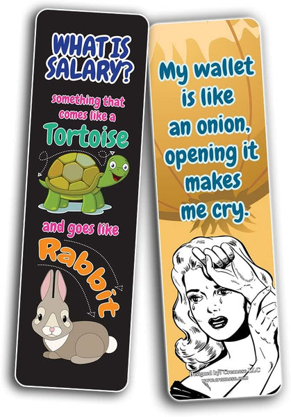 Funny Salary Quotes Bookmarks (10-Sets X 6 Cards)