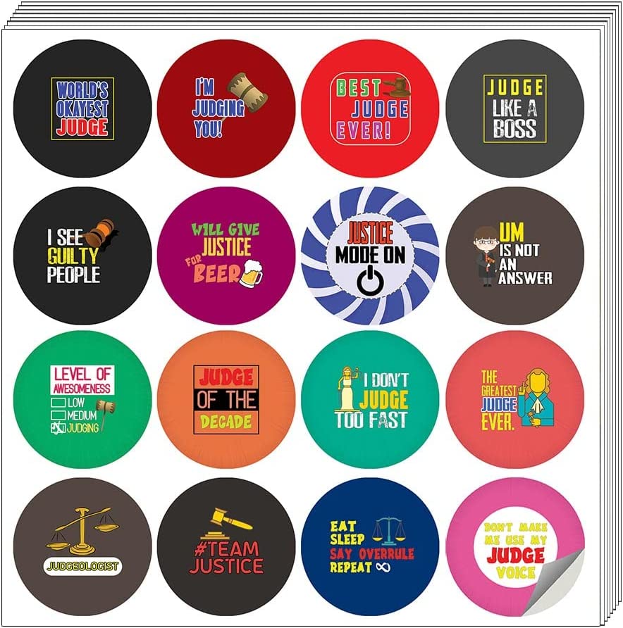 I am a Judge Stickers (20 Sets X 16 Designs)
