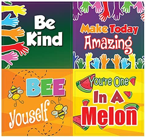 Creanoso Colorful Inspirational and Motivational Quotes Stickers (10-Sheet) â€“ Total 120 pcs (10 X 12pcs) Individual Small Size 2.1 x 2. Inches