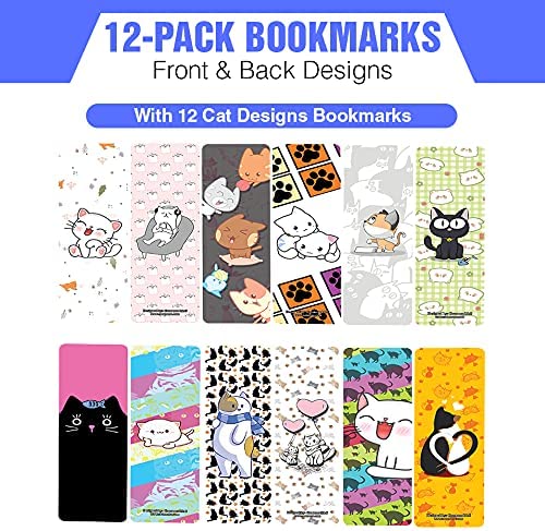 Cat Designs Bookmarks (2-Sets X 6 Cards)