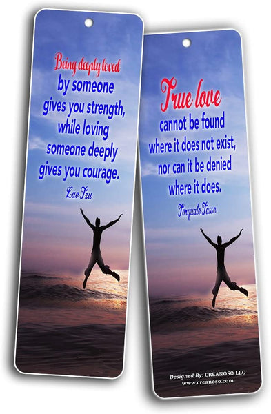 Creanoso Love Quotes Bookmarks (30-Pack)