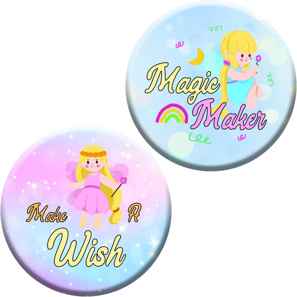 Creanoso Cute Fairies Pin buttons (1-Set X 10 Buttons) - Stocking Stuffers Premium Quality Gift Ideas for Children, Teens, & Adults - Corporate Giveaways & Party Favors