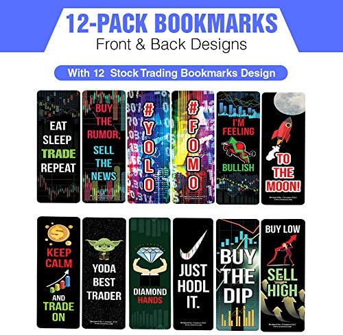 Stock Trading Bookmarks Cards (2-Sets X 6 Cards)