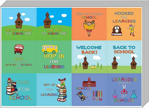 Creanoso Back to School Stickers for Kids (10-Sheet) - Premium Gift Set - Teacher Reward Incentive