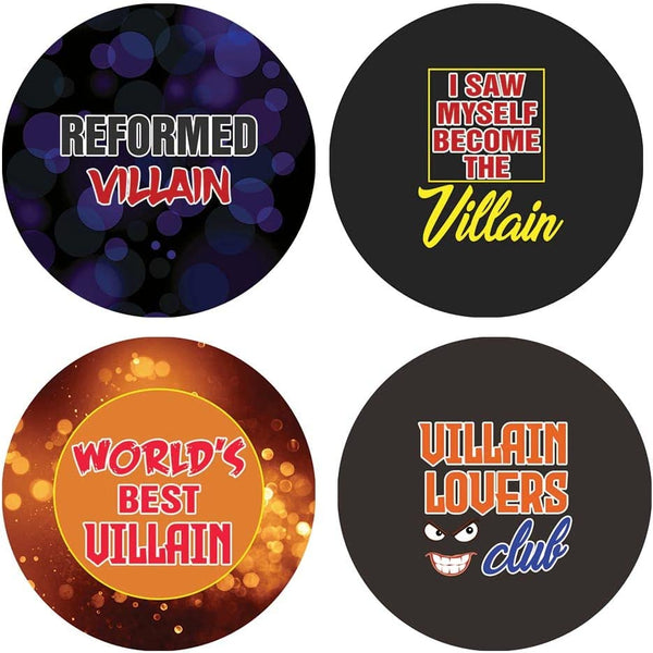 Funny Villainous Sayings Stickers (5 Sets X 16 Designs)