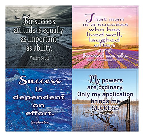 Creanoso Soccer Success Motivational Stickers - 20 Sheets â€“ Unique Sticker Cards for Successful Team and Self â€“ Great Sticky Notes for Men, Women, Teens - Great to Stick on any Surfaces â€“ Wall Decor