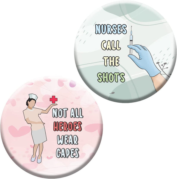 Creanoso Nurse Life Pinback Buttons (1-Set X 10 Buttons) - Stocking Stuffers Premium Quality Gift Ideas for Children, Teens, & Adults - Corporate Giveaways & Party Favors