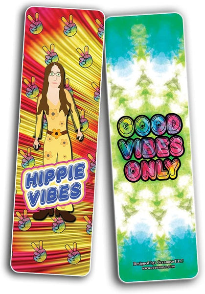 Hippie Retro 60's Bookmarks (10-Sets X 6 Cards)