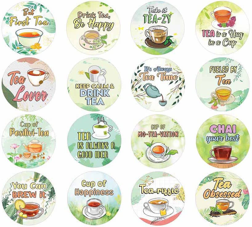 Cute Tea Lovers Stickers (10 Sets X 16 Designs)