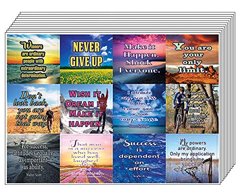 Creanoso Soccer Success Motivational Stickers - 20 Sheets â€“ Unique Sticker Cards for Successful Team and Self â€“ Great Sticky Notes for Men, Women, Teens - Great to Stick on any Surfaces â€“ Wall Decor