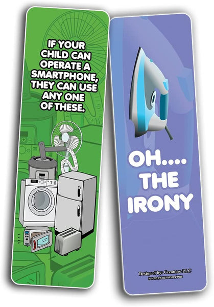 Funny Sarcastic Appliances Bookmarks (5-Sets X 6 Cards)