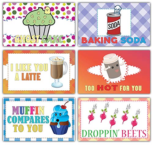Creanoso Food Puns Lunchbox Funny Jokes Flashcards (120-Pack) â€“ Assorted Informational Giveaways Learning Cards â€“ Unique Stocking Stuffers Gifts for Boys & Girls â€“ Teaching Learning Material