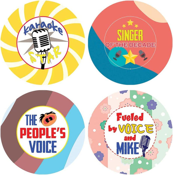 Creanoso I am a Singer Stickers (20 Sets X 16 Designs) â€“ Sticker Card Giveaways for Kids â€“ Awesome Stocking Stuffers Gifts for Boys & Girls â€“ Classroom Home Rewards Enticements