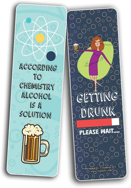Funny Alcohol Bookmarks (5-Sets X 6 Cards)