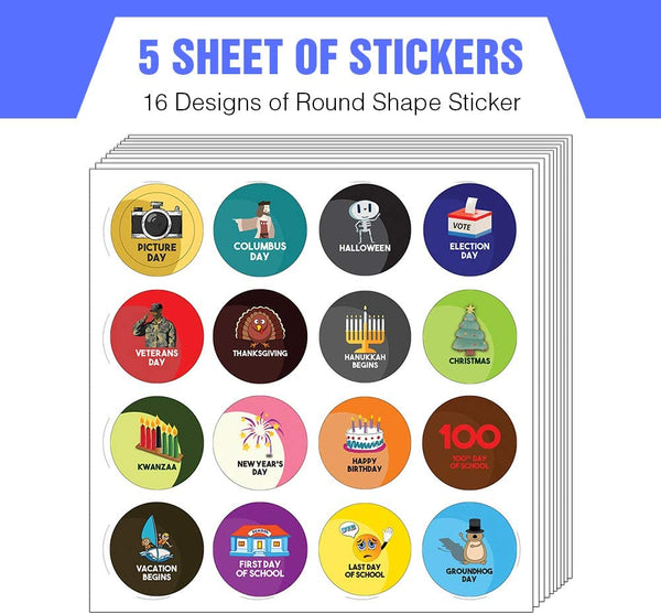 Emoji Fun Holiday and Special Events Stickers Series 2 (5 sheet)