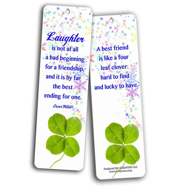 Creanoso Friendship Quotes Bookmarks Cards (60-Pack) - Friendship Gifts for Men Women Kids Boys
