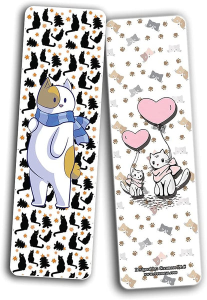 Cat Designs Bookmarks (2-Sets X 6 Cards)