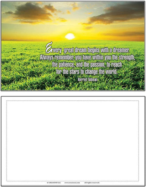 Creanoso Inspirational Quotes Stay Strong Theme Postcards (60 Pack)- Positive Affirmation Sayings Cards - Encouragement Gifts - for Men Women Adults Teens Kids Entrepreneur Family Friends