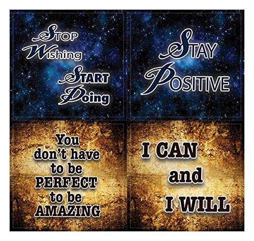 Creanoso Happiness Life Quotes Positive Stickers (10-Sheet) â€“ Total 120 pcs (10 X 12pcs) Individual Small Size 2.1 x 2. Inches , Waterproof, Unique Personalized Themes Designs, Any Flat Surface DIY Decoration Art Decal for Boys & Girls, Children, Teens