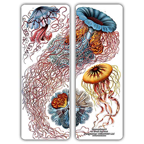 Creanoso Beautiful Bookmarks Cards Series 1 (30-Pack) - Ernst Haeckel Print Drawings - Cool Room Decal Wall Decor - Stocking Stuffers Gifts for Men Women Teens Kids