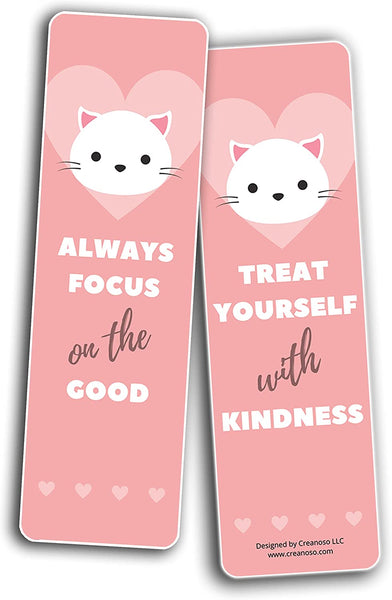 Creanoso Self-Appreciation Bookmarks Series 2 (10-Sets X 6 Cards) â€“ Daily Inspirational Card Set â€“ Interesting Book Page Clippers â€“ Great Gifts for Adults and Teens