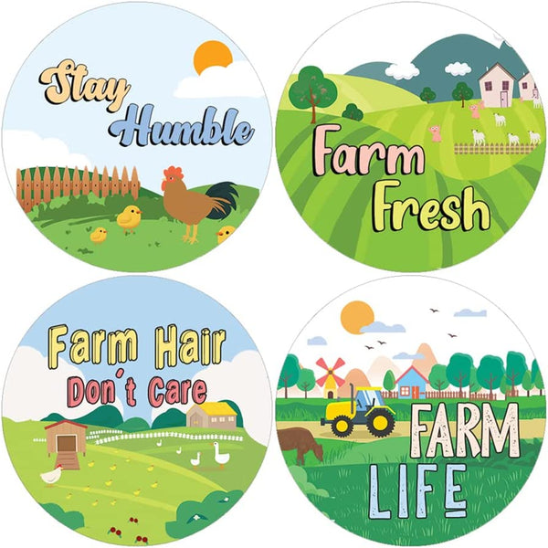Creanoso Farmhouse Life Quotes Stickers (10 Sets X 16 Designs) â€“ Sticker Card Giveaways for Kids â€“ Awesome Stocking Stuffers Gifts for Boys & Girls â€“ Classroom Home Rewards Enticements