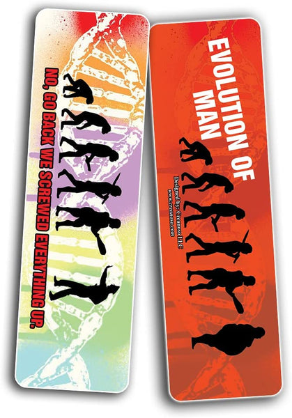 Funny Evolution bookmarks (5-Sets X 6 Cards)