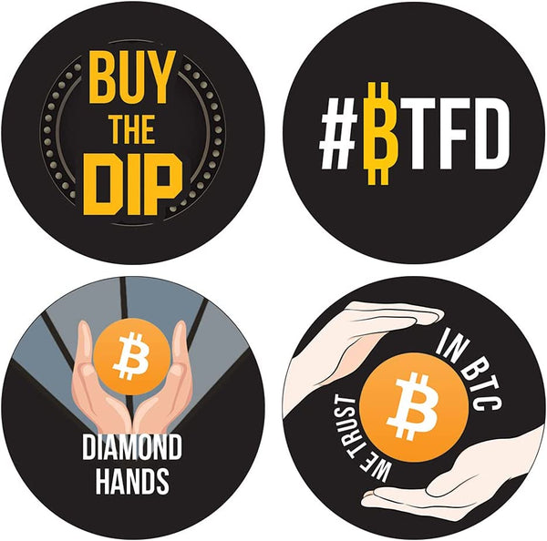 Bitcoin Stickers Collection Set (5 Sets X 16 Designs)