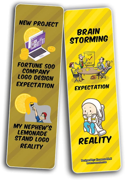 Graphic Designer - Expectation VS Reality - Bookmarks (2-Sets X 6 Cards)
