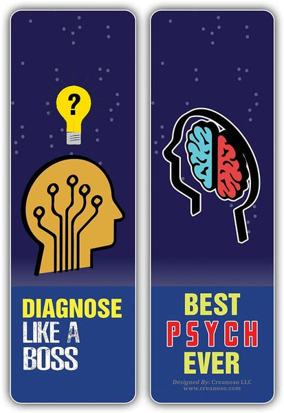 Creanoso I am a Psychologist Bookmarks (5-Sets X 6 Cards) â€“ Daily Inspirational Card Set â€“ Interesting Book Page Clippers â€“ Great Gifts for Adults and Teens