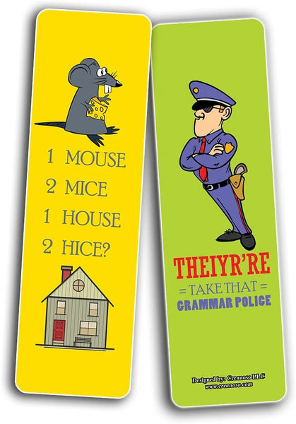 funny english grammar mistakes Bookmarks (2-Sets X 6 Cards)