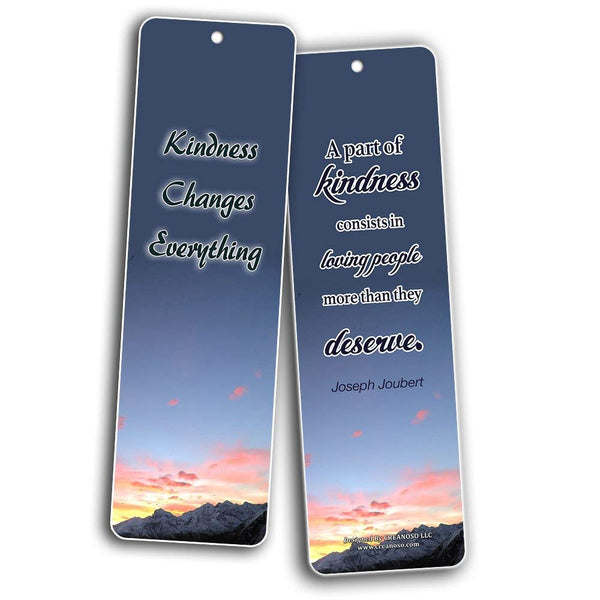 Creanoso Inspirational Bookmark Cards (60-Pack) - Kindness Quotes - Great Gift Ideas Set