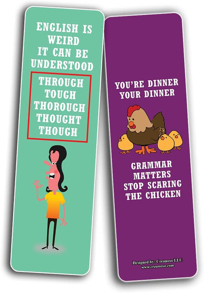 funny english grammar mistakes Bookmarks (2-Sets X 6 Cards)