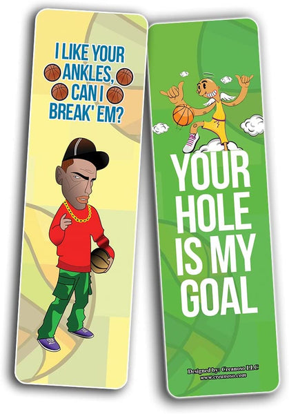 Funny Basketball Bookmarks (5-Sets X 6 Cards)