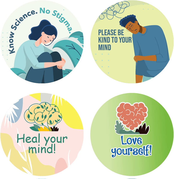 Mental Awareness Stickers (10 Sets X 16 Designs)