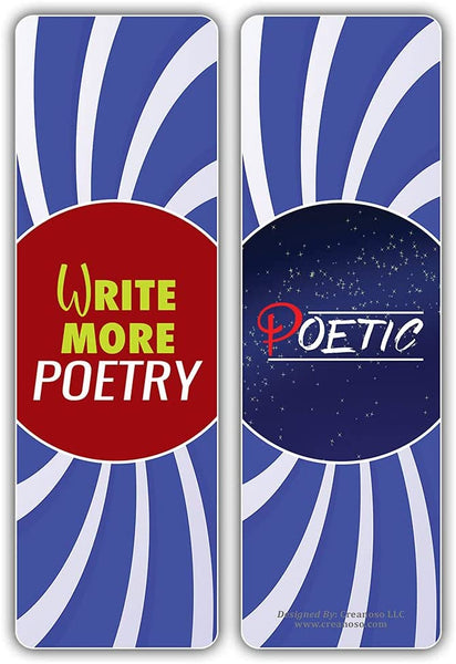 I am a Poet Bookmarks (2-Sets X 6 Cards)